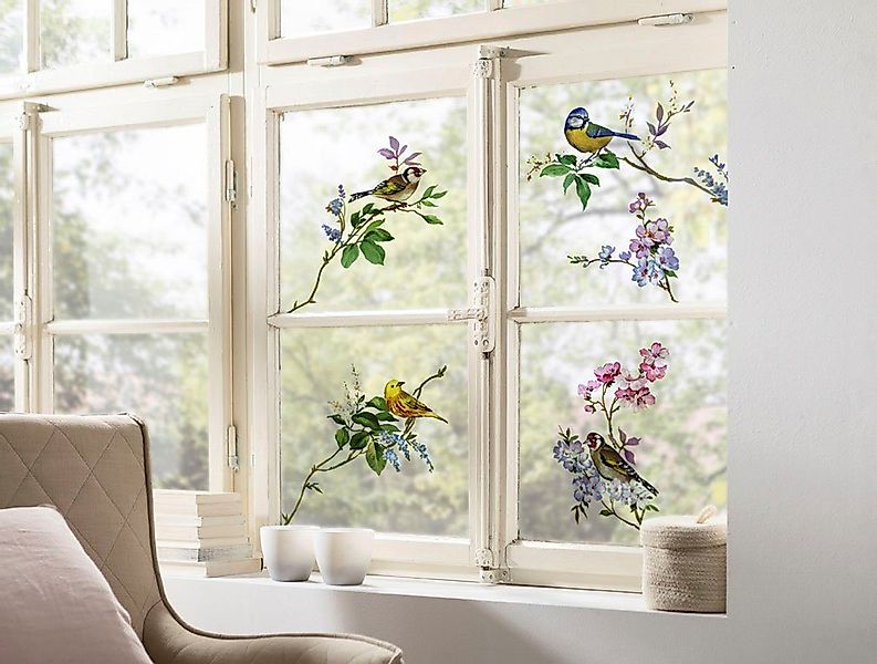 Komar Fensterbild Wedding Birds, 31x31 cm (Breite x Höhe), selbsthaftend günstig online kaufen