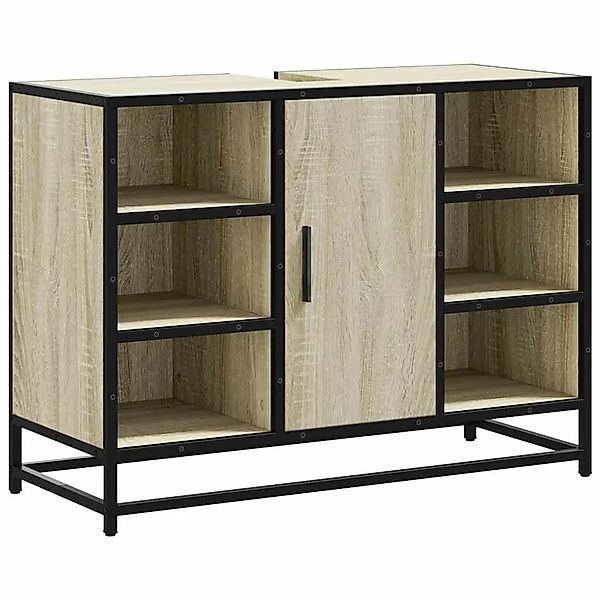 vidaXL Badezimmer-Waschbeckenschrank Sonoma-Eiche 80 x 33 x 60 cm Holzwerks günstig online kaufen