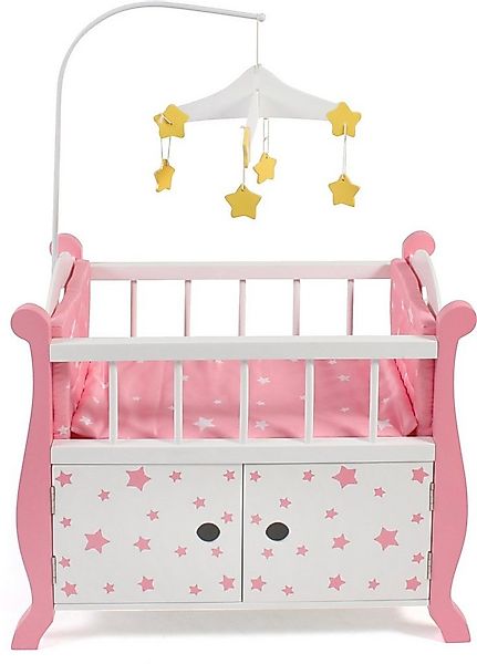 CHIC2000 Puppenbett Stars Pink, aus Holz mit Mobile günstig online kaufen