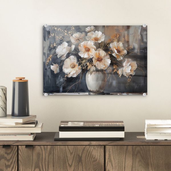 MuchoWow Acrylglasbild Blumen - Weiß - günstig online kaufen