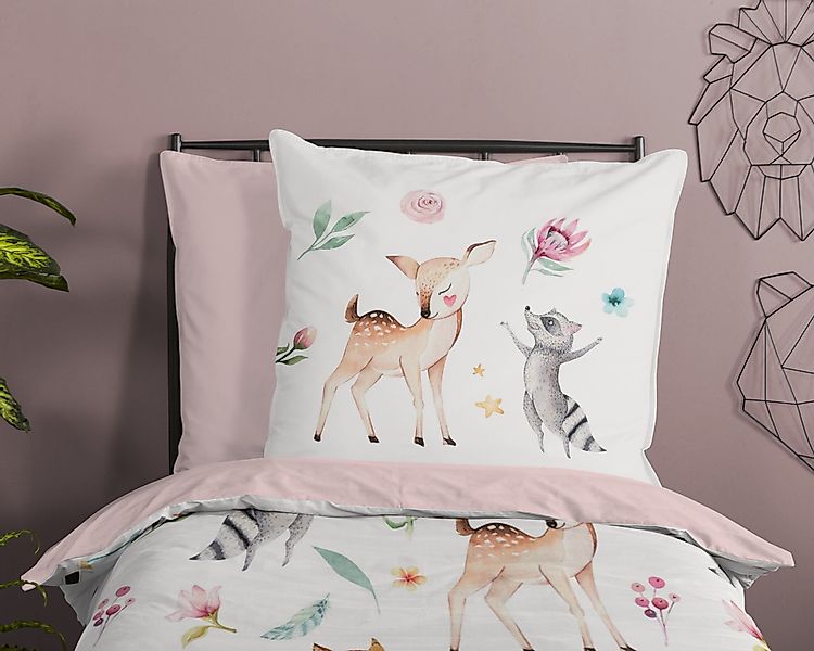 soma Bettwäsche kinderbettwäsche Waldtiere 135x200 80x80cm günstig online kaufen