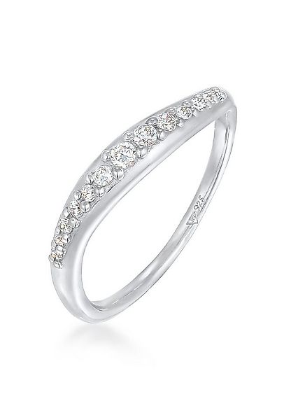 Elli Verlobungsring Zirkonia Schwungvolles Design 925 Sterling Silber günstig online kaufen