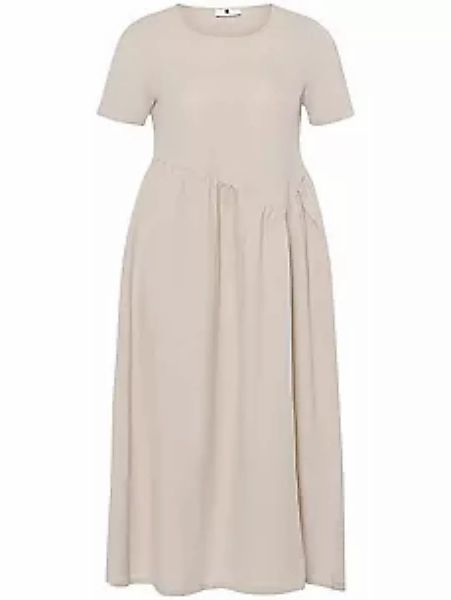 Kleid Rundhals-Ausschnitt Anna Aura beige günstig online kaufen