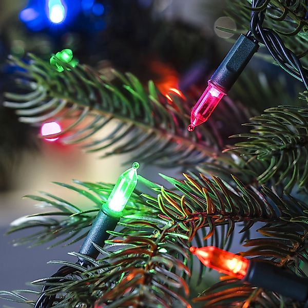 150er LED Lichterkette Weihnachtsbaumbeleuchtung bunt 15m günstig online kaufen