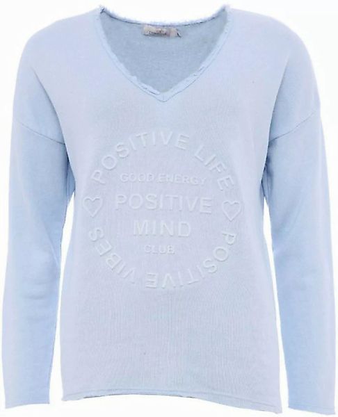 Zwillingsherz Sweatshirt "Sweatshirt BW "Positive Mind"", mit V-Ausschnitt günstig online kaufen