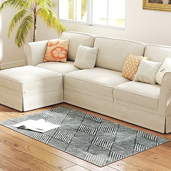 HOMCOM Teppich Wohnzimmerteppich im Modern Stil, waschbar Flächenteppich, T günstig online kaufen