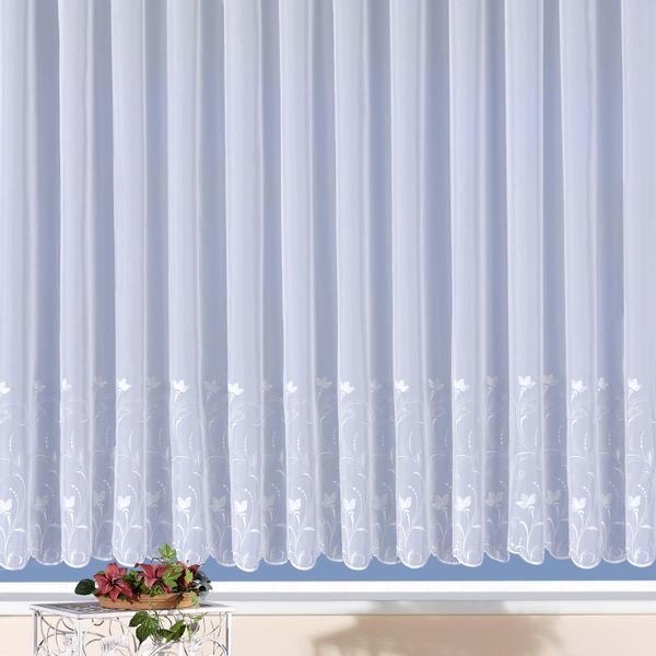 Weckbrodt Gardine "Turin" Kräuselband 1 Stk. tlg. echte Stickerei, Voile, h günstig online kaufen