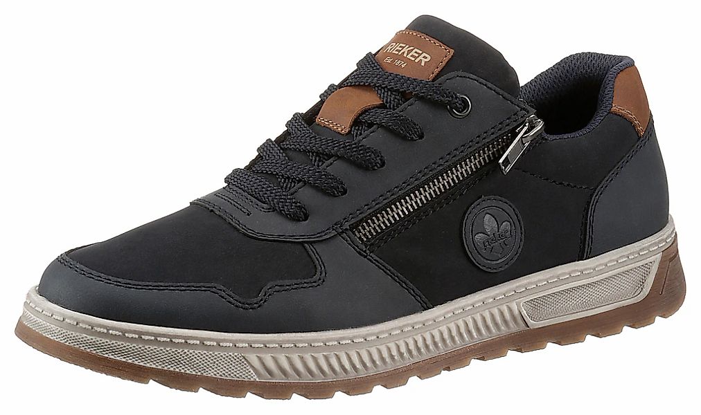 Rieker Sneaker, Freizeitschuh, Halbschuh, Schnürschuh mit Kontrastbesatz günstig online kaufen