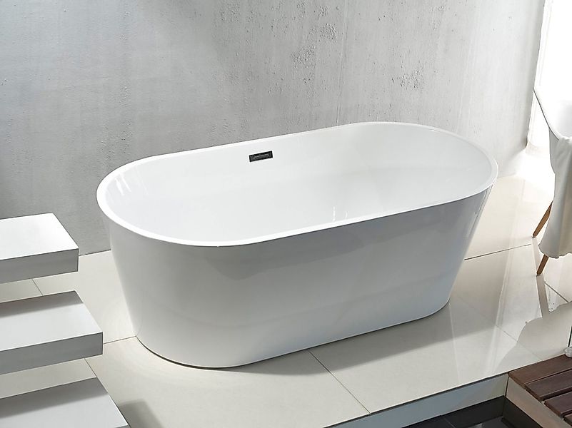 Aloni Badewanne FB6100, (1-tlg), Aloni Rondo Freistehende Badewanne Acryl W günstig online kaufen