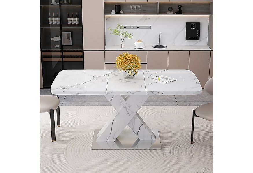 MODFU Esstisch 120-160 cm Ausziehbarer Wohnzimmertisch (Esszimmertische, Ma günstig online kaufen