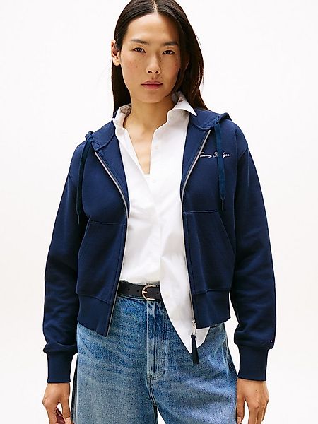 Tommy Hilfiger Sweatjacke SCRIPT REG PIQUE ZIP-UP HOODIE mit Tommy Hilfiger günstig online kaufen