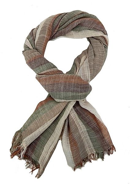 Ella Jonte Modeschal, leichter Schal mit Streifen in Leinenoptik günstig online kaufen