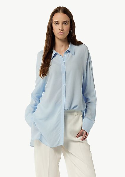 Comma Langarmbluse Gestreifte Longbluse im Loose günstig online kaufen