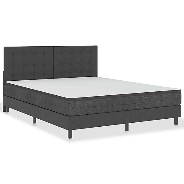 vidaXL Boxspringbett Dunkelgrau Stoff 160x200 cm627425 günstig online kaufen