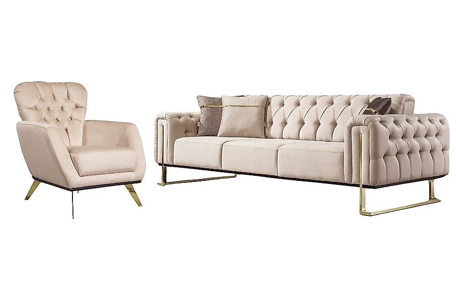 Villa Möbel Polstergarnitur Nova, (Set, Set besteht aus: 3 Sitzer+Sessel), günstig online kaufen