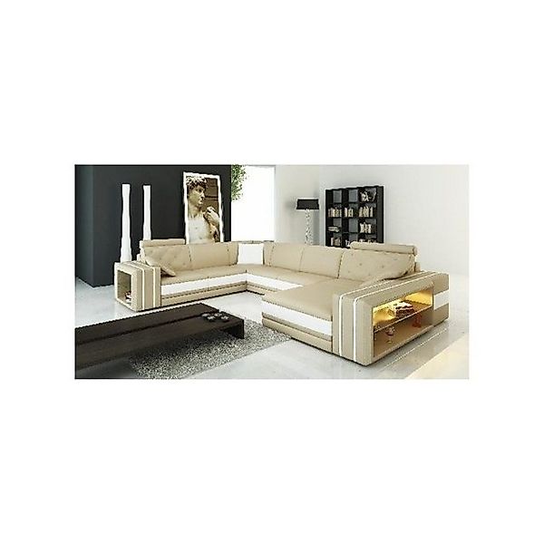 JVmoebel Ecksofa Wohnlandschaft Ledersofa Sofa Couch Polster Sitz Eck Garni günstig online kaufen