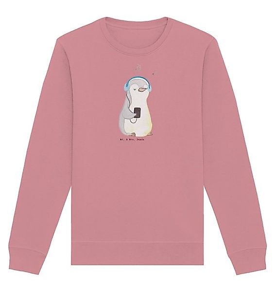 Mr. & Mrs. Panda Longpullover Größe XXL Pinguin Musik hören - Canyon Pink - günstig online kaufen