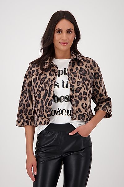 Monari Kurzjacke "Jacke Leodruck allover", ohne Kapuze, Mit Rundhalsausschn günstig online kaufen