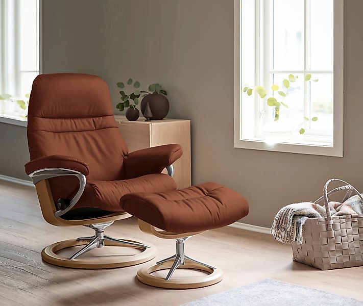 Stressless Relaxsessel "Sunrise" Set, Relaxsessel mit Hocker, mit Signature günstig online kaufen