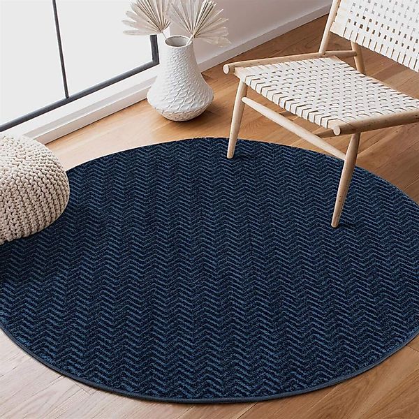 Carpet City Teppich "Friseé-Teppich FANCY805" rund 12 mm Höhe Kurzflor, Ein günstig online kaufen