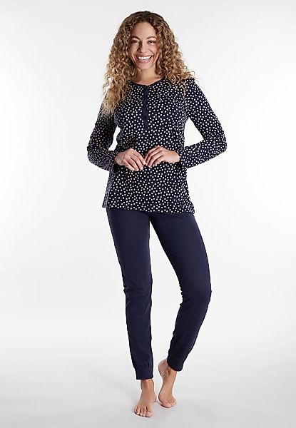 GÖTZBURG Schlafanzug "Marseille" 2 Stk. tlg., Langarm, Oberteil gemustert, günstig online kaufen