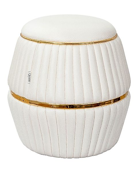 Qiyano Hocker Sitzhocker Struktur Beige - günstig online kaufen