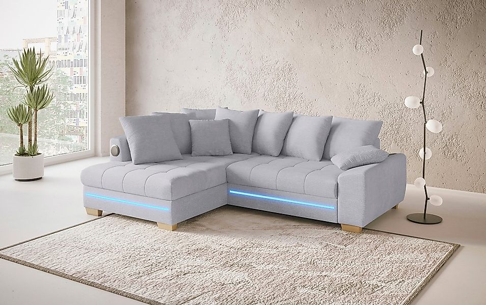 Mr. Couch Ecksofa »Nikita II, L-Form«, mit Kaltschaum, RGB-LED, Soundsystem günstig online kaufen