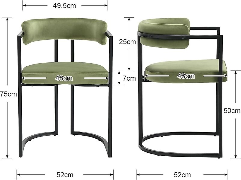 WAHSON OFFICE CHAIRS Esszimmerstuhl 2er Set, günstig online kaufen