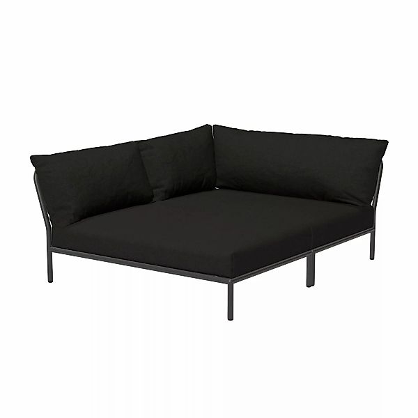 LEVEL2 Outdoor Eck-Sofa Lounge-Modul 5 Kohle Dunkelgrau Links günstig online kaufen