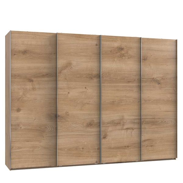 Kleiderschrank mit Schiebetüren in Plankeneiche NB Made in Germany günstig online kaufen
