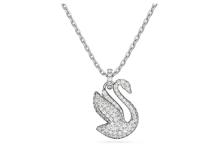 Swarovski Charm-Kette Swarovski Iconic Swan Anhänger Mittel, Weiß, Rhodinie günstig online kaufen