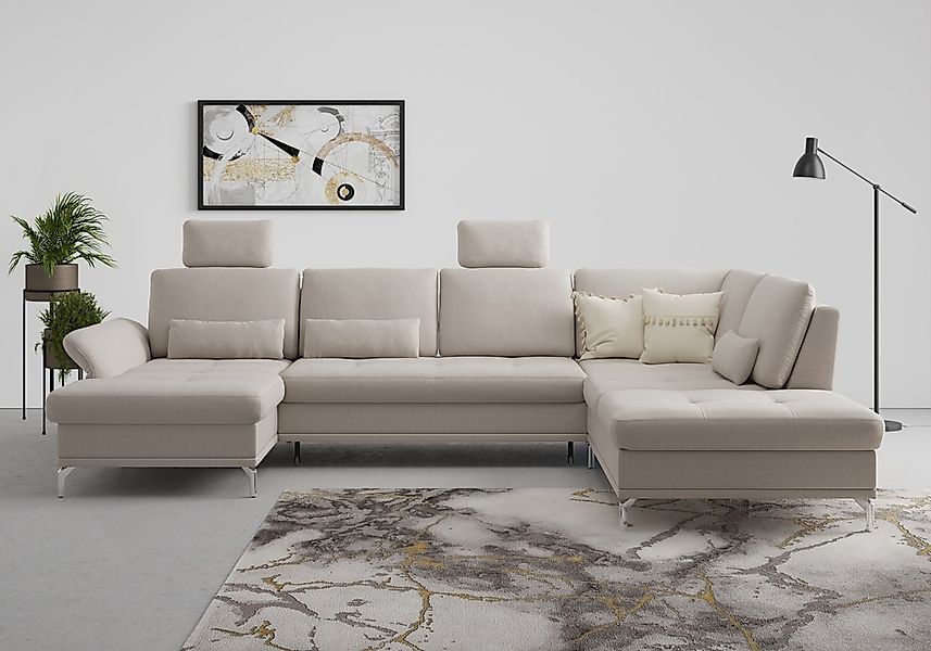 INOSIGN Wohnlandschaft "Palm Beach U-Form" Federkern, mit Sitztiefenverstel günstig online kaufen