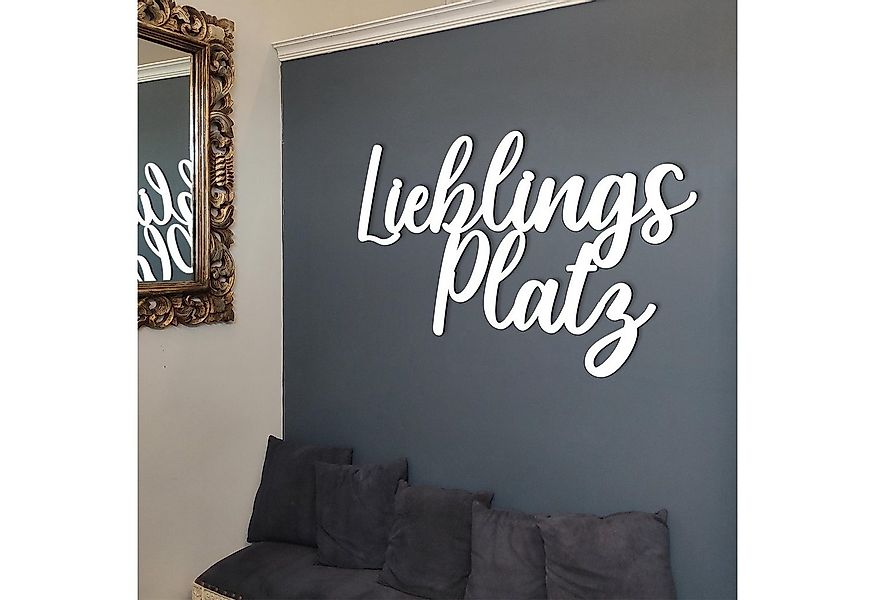Namofactur 3D-Wandtattoo XXL Wanddeko Lieblingsplatz Schriftzug Hausdeko au günstig online kaufen