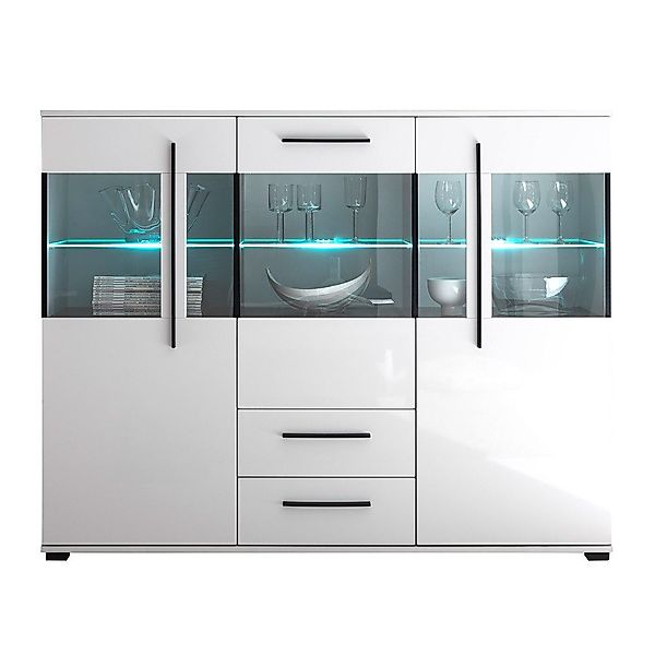 Lomadox Highboard COLORADO-61, Modernes in weiß günstig online kaufen