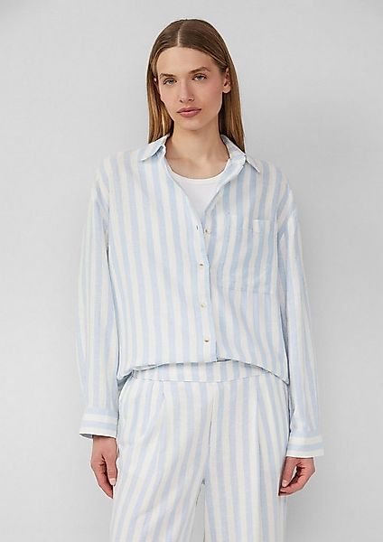 s.Oliver Langarmbluse Bluse Hemdbluse aus Leinenmix im Relaxed Fit günstig online kaufen