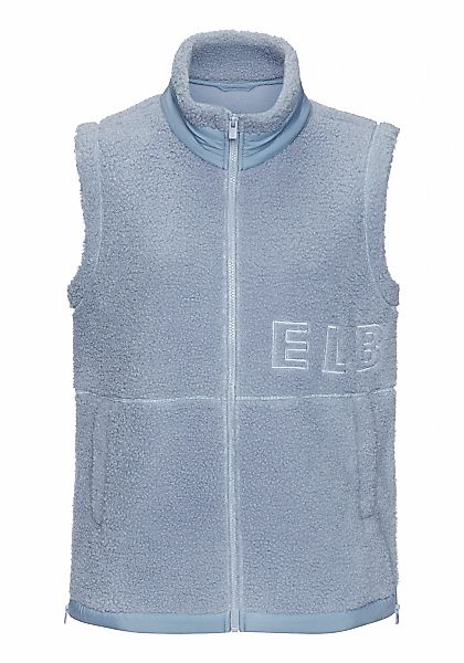 Elbsand Fleeceweste mit großer Schriftzug-Stickerei günstig online kaufen