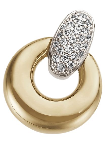 JOBO Kettenanhänger "Anhänger mit 25 Diamanten", 585 Gold bicolor günstig online kaufen