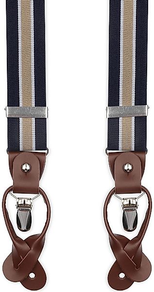 Suitable Luxe Hosenträger Navy Streifen Beige - günstig online kaufen