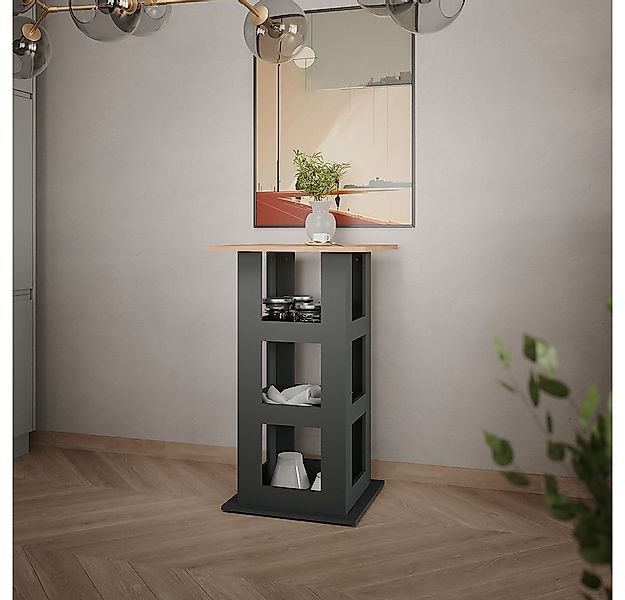 Vicco Bartisch Repose, Goldkraft Eiche/Anthrazit, 65 x 65 cm günstig online kaufen