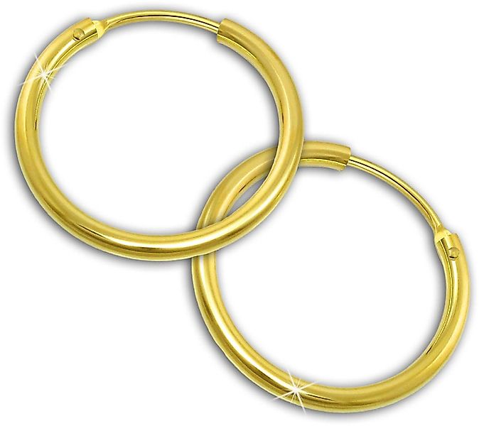 GoldDream Paar Creolen GoldDream Gold Ohrring Creolen 15mm (Creolen), Damen günstig online kaufen