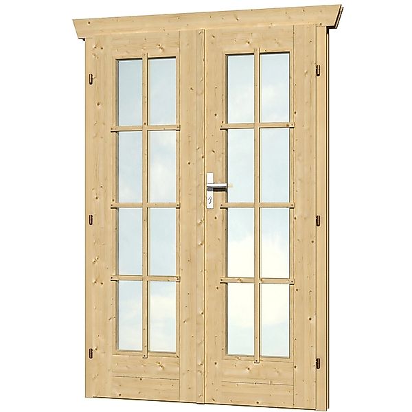 Skanholz Doppelflügeltür, 117,5 x 186,5 cm, vollverglast günstig online kaufen