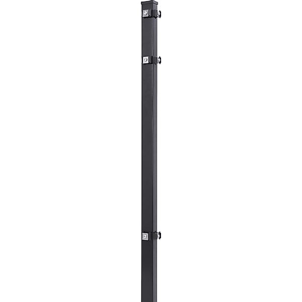 Solid Eckpfosten für Stab- und Doppelstabmatten Stahl Anthrazit 150 x 4 x 4 günstig online kaufen