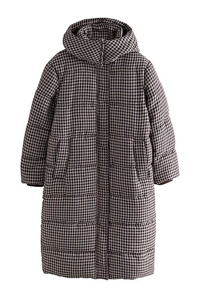 Next Langmantel Langer wattierter Mantel mit Karomuster (1-tlg) günstig online kaufen