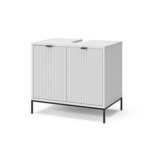 Vicco Waschbeckenunterschrank Eliza, Weiß/Weiß, 70 x 63 cm mit 2 Türen günstig online kaufen