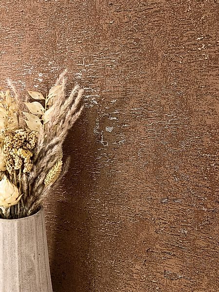 Newroom Vliestapete, Bronze Tapete Modern Unifarbe günstig online kaufen
