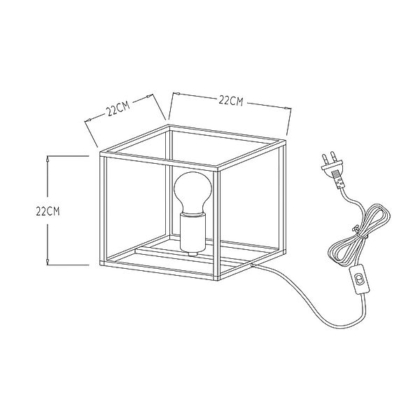 Tischleuchte Ruben, schwarz, Höhe 22 cm, Metall günstig online kaufen