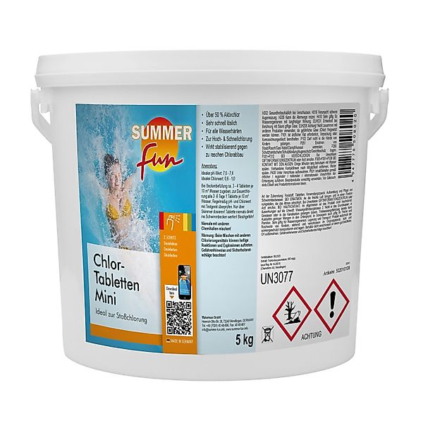 Summer Fun Chlor-Tabletten Mini 20 g Inhalt 5 kg günstig online kaufen