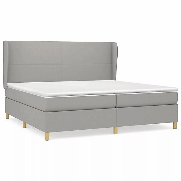 vidaXL Boxspringbett mit Matratze Hellgrau 200x200 cm Stoff1372600 günstig online kaufen