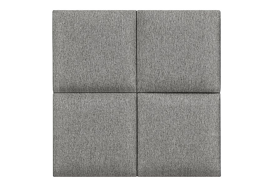 neu.haus Wandpolster, (Set, 4 Stück), »Carpino« Wandkissen Textil 30 x 30 c günstig online kaufen