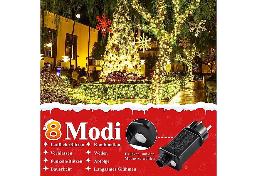 Elegear LED-Lichterkette 10-100M Lichterkette Weihnachtsdeko Innen/Außen mi günstig online kaufen